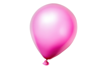 Pastel pink balloon on white background, cut out