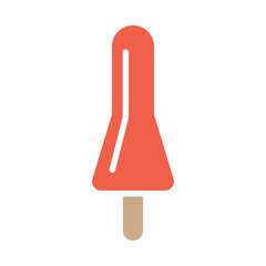 Ice cream icon in flat color style