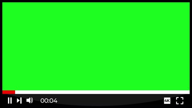 Video player layout with play, volume, and fullscreen icons, suitable for web and app mockups