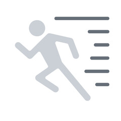 Playing baseball icon in flat color style