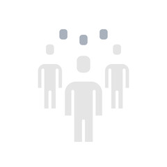 Workers icon in flat color style