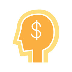 Investor icon in flat color style