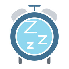 Sleeping icon in flat color style