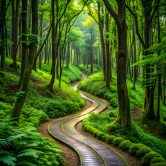 Obraz premium Serenity of the Forest Path