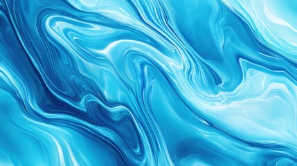 Obraz premium Abstract swirling blue and white fluid marble pattern