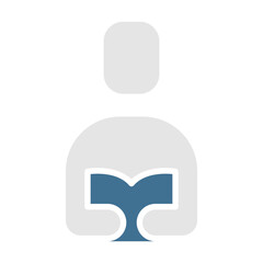 Fototapeta premium Studying icon in flat color style