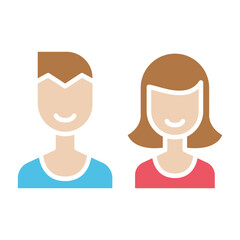 Toilet, Restroom, bathroom icon in flat color style