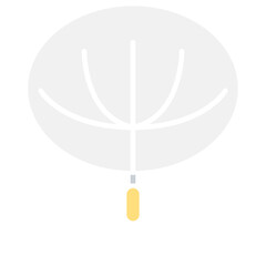 Dandelion icon in flat color style