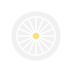 Dandelion icon in flat color style