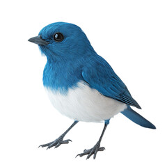 Obraz premium Vibrant Blue Bird Artistic Digital Portrait Stunning Avian Beauty