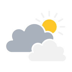 Weather icon in flat color style