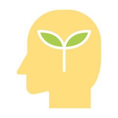 Environmentalist icon in flat color style