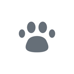 Wolf claw icon in flat color style