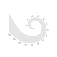 Octopus & tentacle icon in flat color style