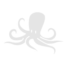 Octopus & tentacle icon in flat color style