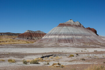 Colorful landscapes of the painted desert, in the American west.