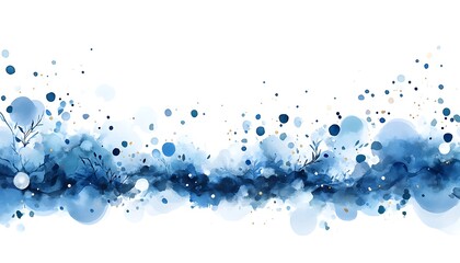 Abstract Watercolor Blue Background