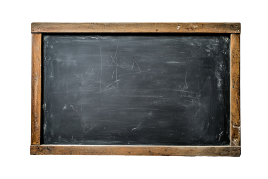 blank blackboard isolated on white