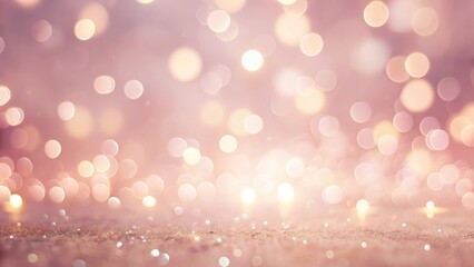 Blush Pink Glitter Background with Sparkling Lights and Soft Focus for Elegant Design