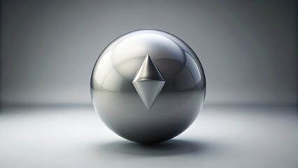 Reflective Sphere with Embedded Geometric Form A Study in Shape and Light