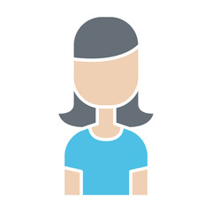 Mother icon in flat color style