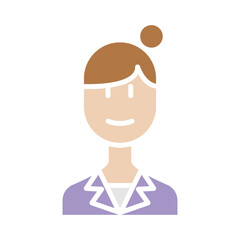 Fototapeta premium Mother icon in flat color style