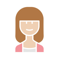 Mother icon in flat color style