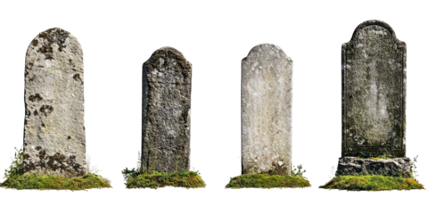 A set of ancient tombstones