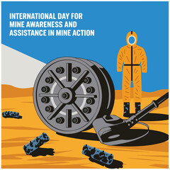International Day for Mine Awareness and Assistance in Mine Action flyer poster image 23.eps