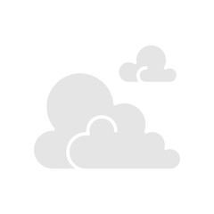 Cloud icon in flat color style