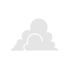 Cloud icon in flat color style