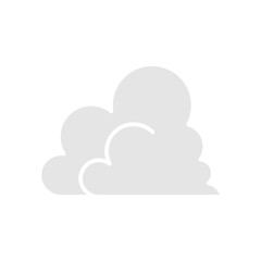 Cloud icon in flat color style
