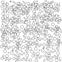 Pattern of circles of different sizes on a white background.