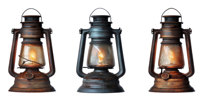 A set of four antique hurricanes