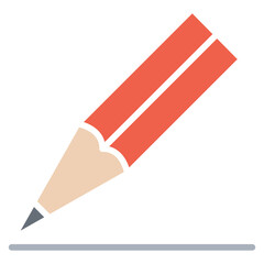 Writing icon in flat color style
