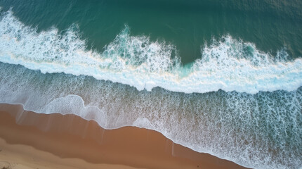 waves on a sandy beach