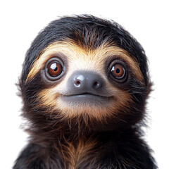 Fototapeta premium Sloth Animal on Transparent Background