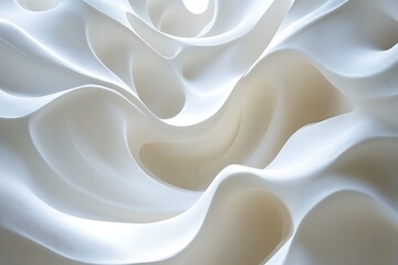 Obraz premium Abstract white fabric folds