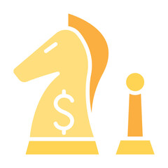 Strategy icon in flat color style