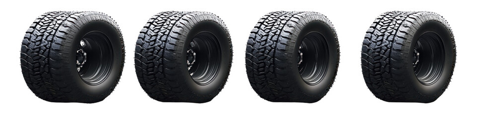 stack of tires isolated on white