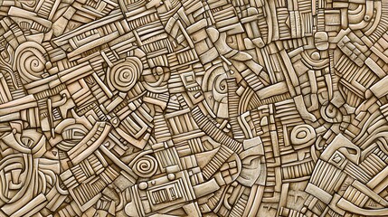 Abstract stone relief wall texture pattern detail for design element