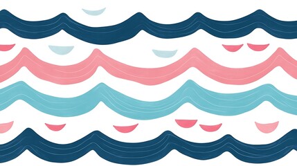 Abstract wave pattern, vibrant colors, simple design, for background use