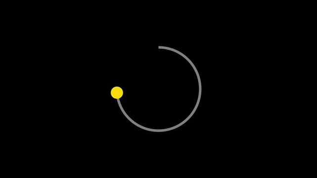 Dot with Circle Loading icon loop Loading Icon with a black background. loading animated dot black background 4K UHD with alpha channels (Transparent)
