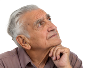 Portrait of a thoughtful senior man
