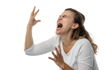Frustrated Woman Screaming