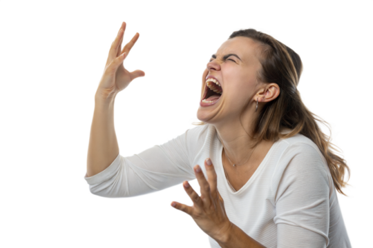 Frustrated Woman Screaming