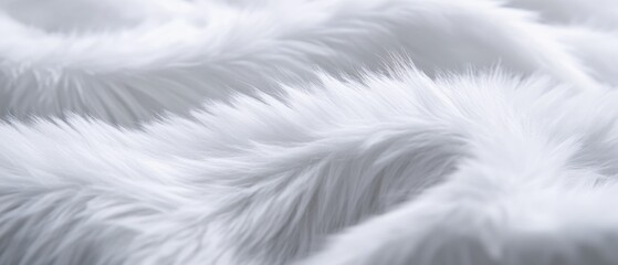 White Fur Fabric Texture Background