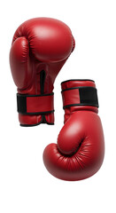 red boxing gloves  isolated on transparent background