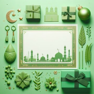 vector eid fitri gift card