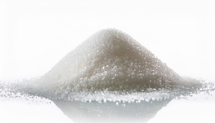 heap of sweet sugar isolated on white background